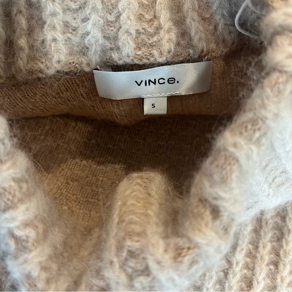 NWT Vince Size Small Ribbed Funnel Neck Sweater Alpaca Wool Soft Thick $375 - Picture 4 of 7